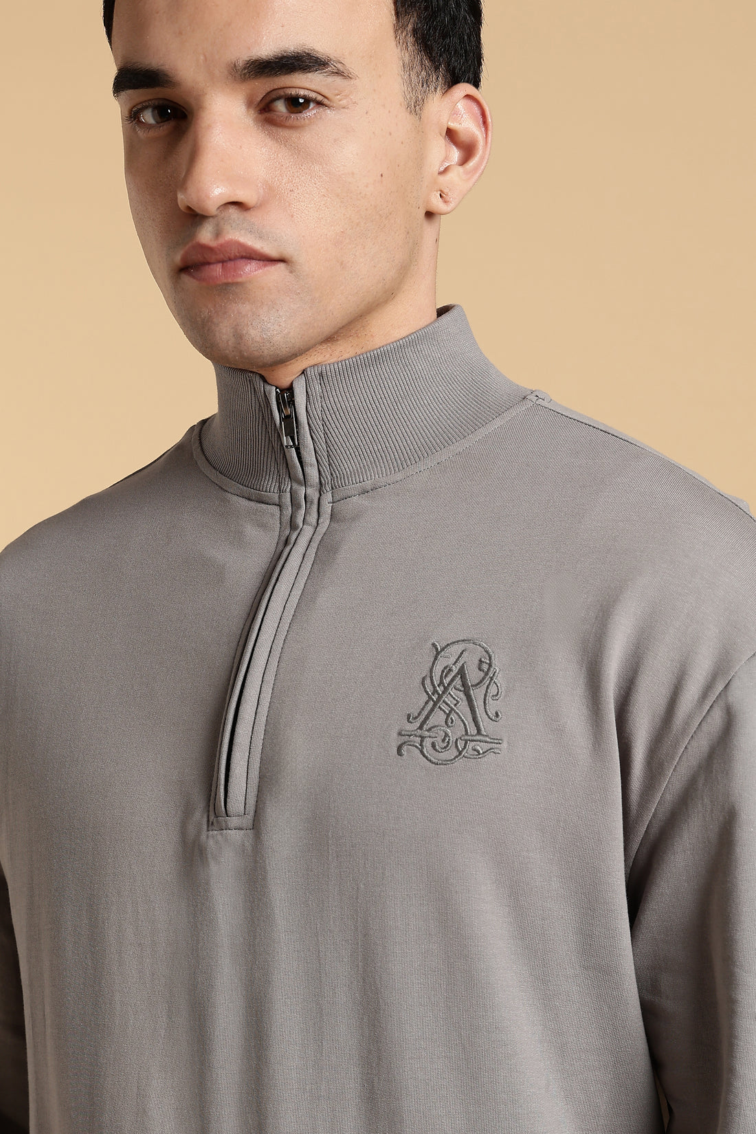 Graphite Grey Zipper Sweatshirt