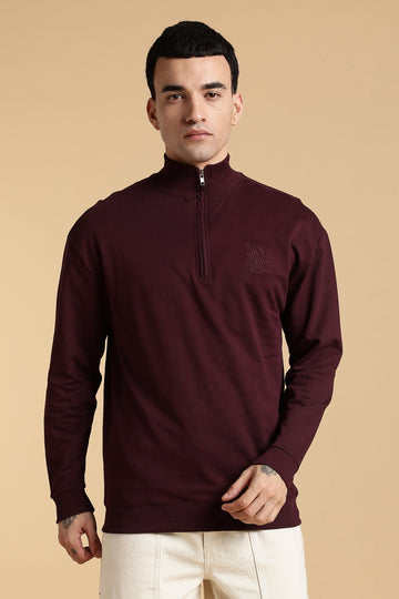 Merlot Wine Zipper Sweatshirt