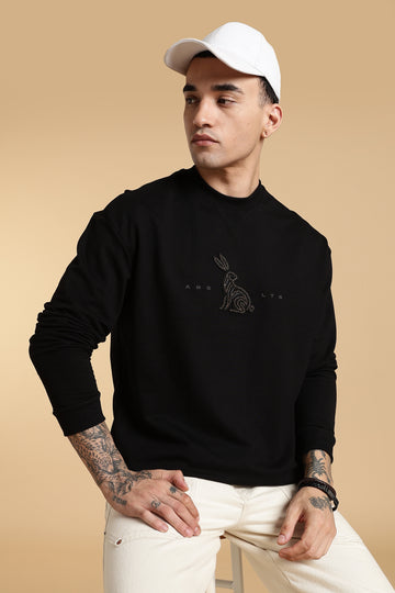 Onyx Black Oversized Sweatshirt