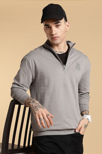 Graphite Grey Zipper Sweatshirt
