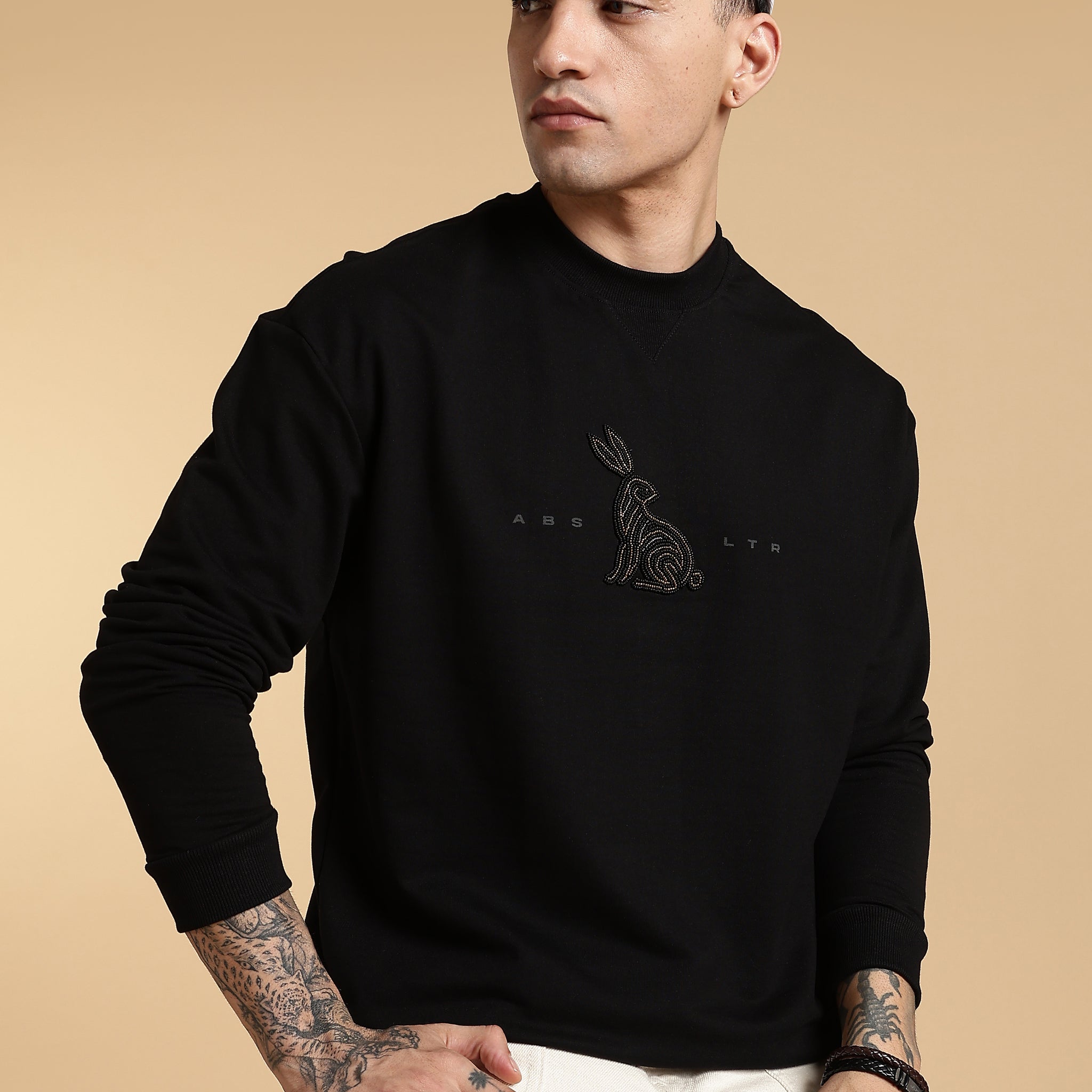 Onyx Black Oversized Sweatshirt