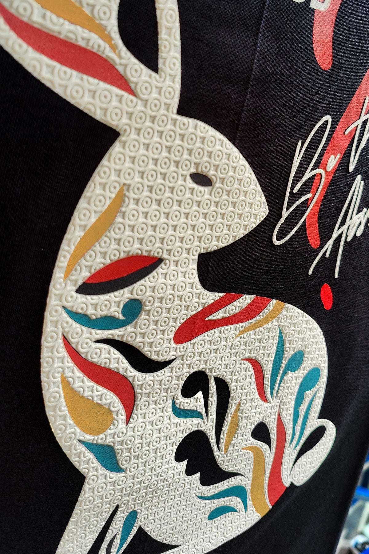 Fat Rabbit Merch Funtastic Rabbit Oversized Black T-shirt