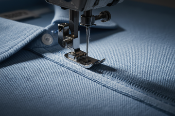 Polo T-shirt Collar Placket Stitching